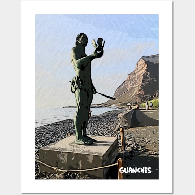 Los Guanches canarios La Gomera statue Wall Art by lagomeratravel